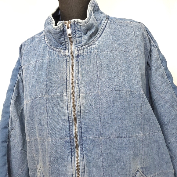 Free People Quilted Denim Oversized Dolman Jacket - Picture 5 of 16